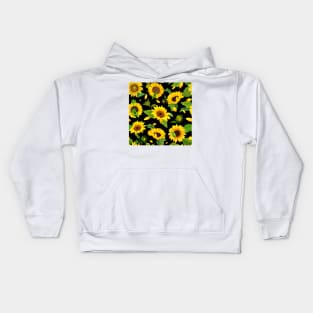 New Watercolor Sunflower 3 Kids Hoodie